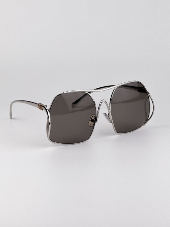 Miu Miu Women’s Sunglasses – Silver Grey Pilot (MUA55S 1BC80Q) – New & Authentic main image 5